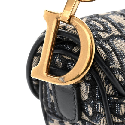 Christian Dior Oblique Mini Saddle Bag Blue 11 of 12