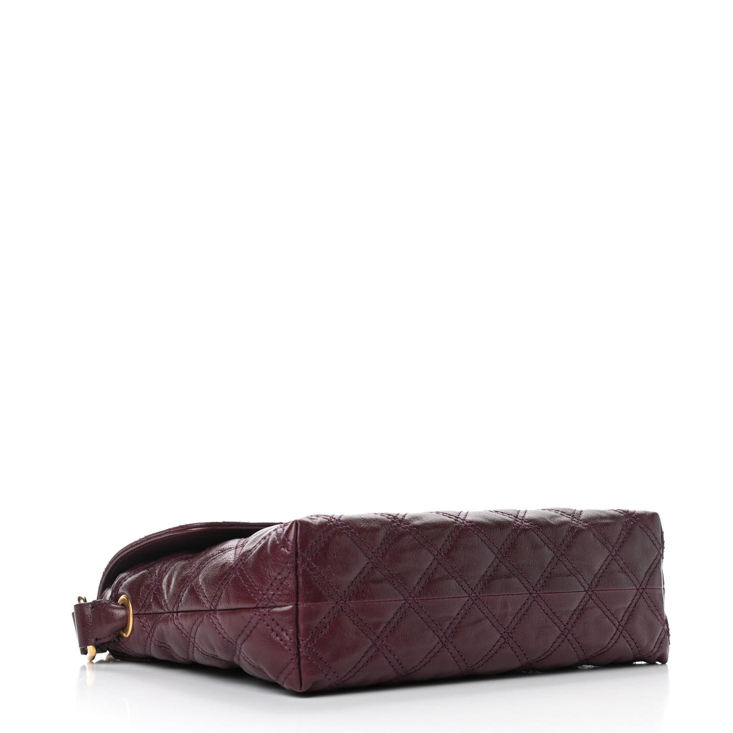 Lambskin Quilted The Large Single Flap Burgundy