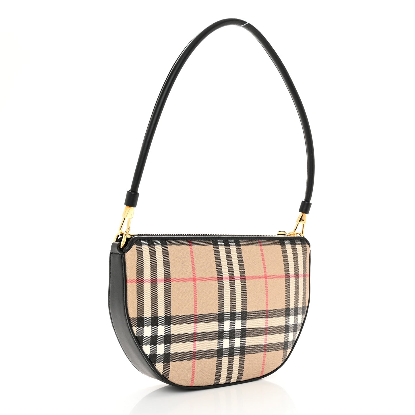 Vintage Check Calfskin Olympia Slim Pouch Archive Beige