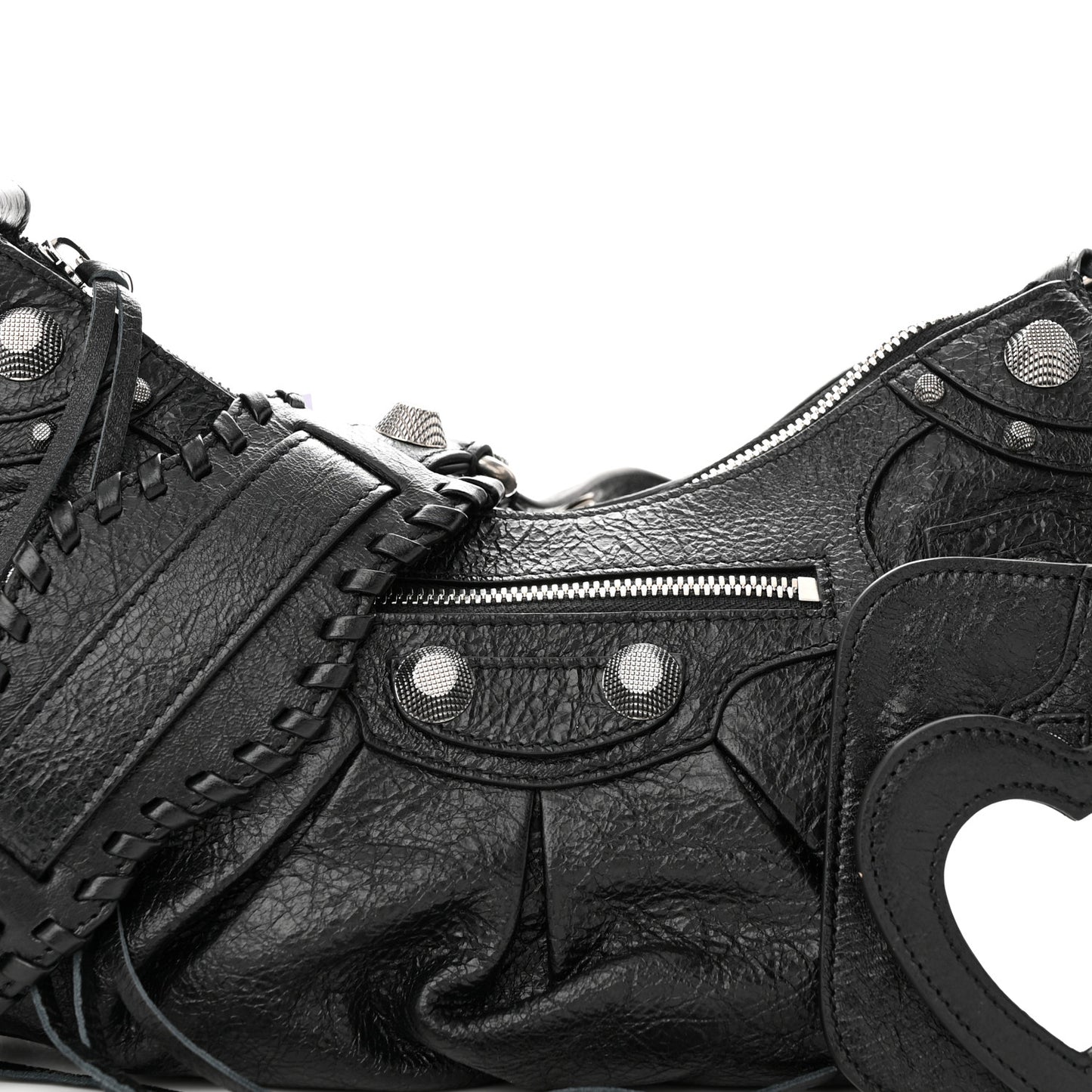 Agneau Arena Small Le Cagole Shoulder Bag Black
