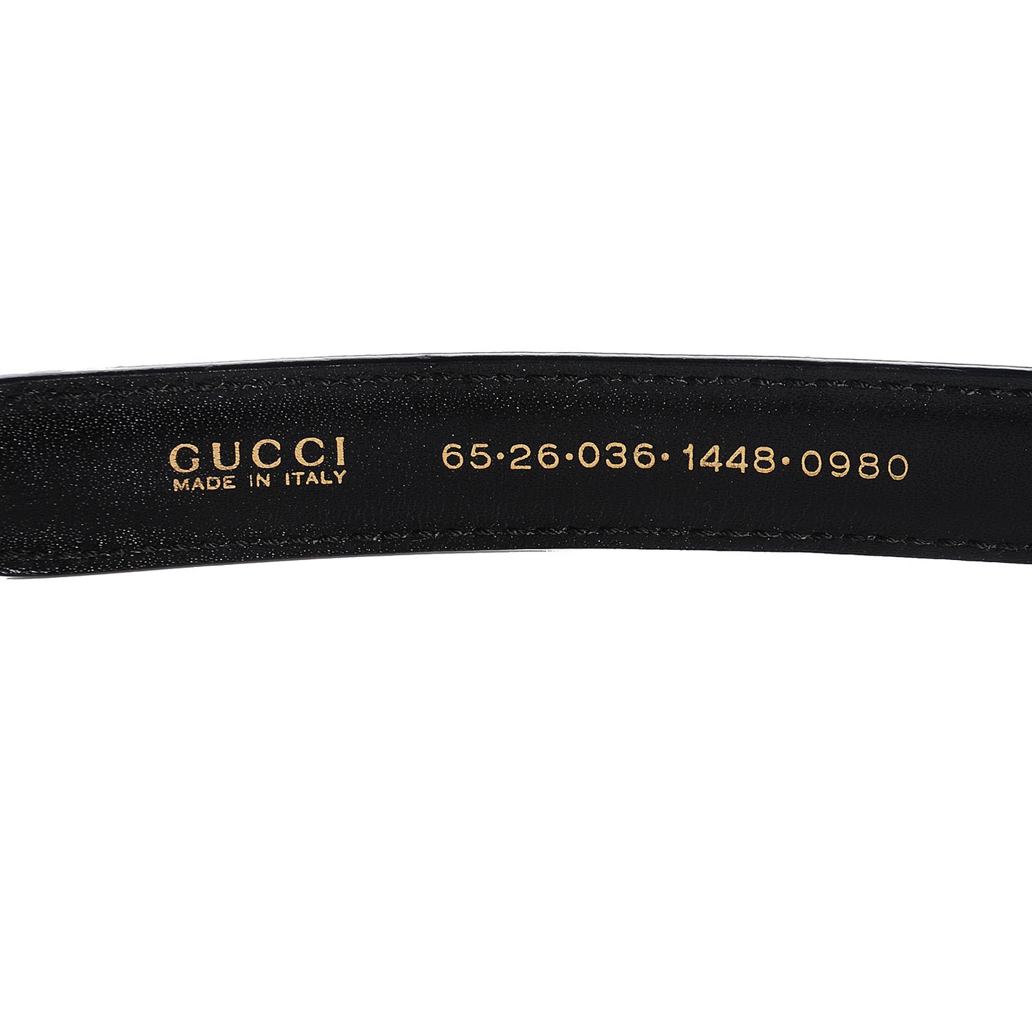 Leather GG Belt Black 65 26