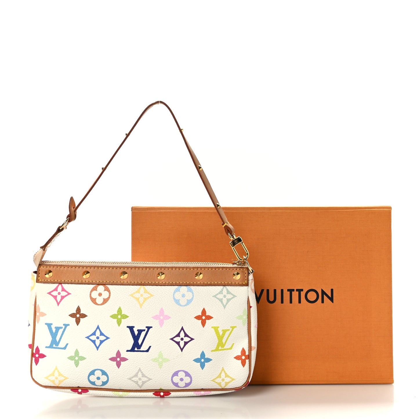 Monogram Multicolor Pochette Accessories White