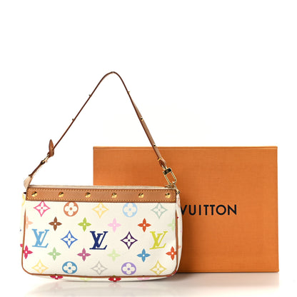 Louis Vuitton Monogram Multicolor Pochette Accessories White 10 of 10