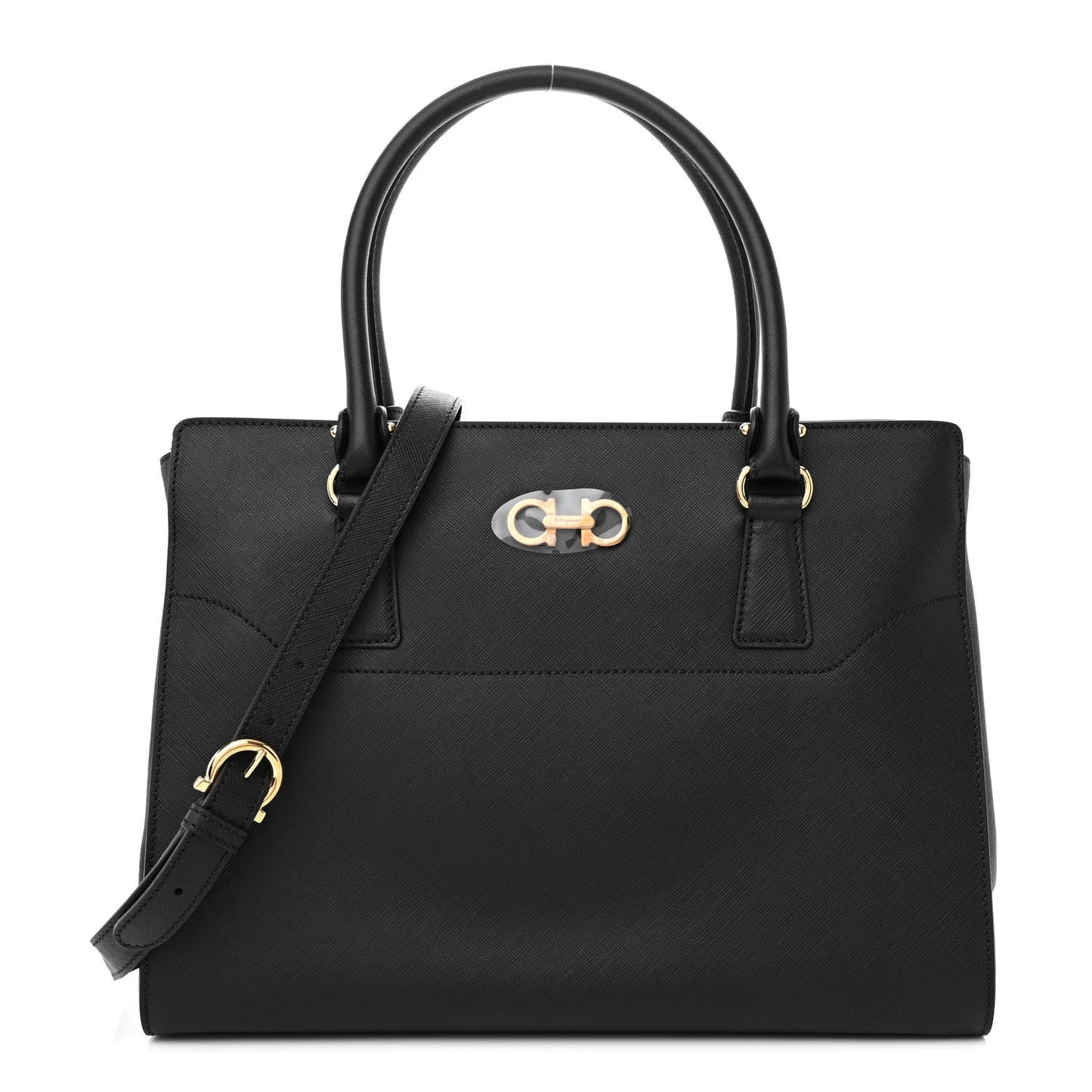 Hammered Calfskin Briana Tote Black