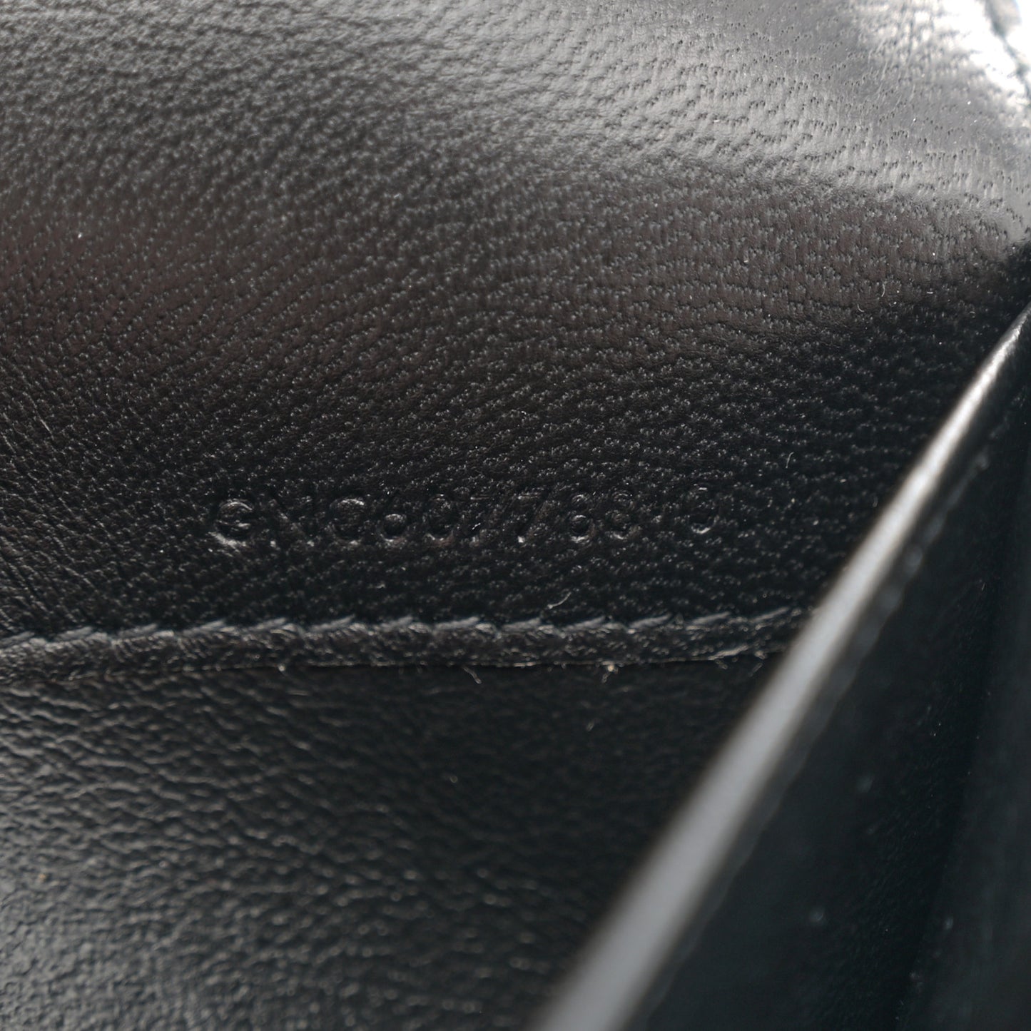 Calfskin Crocodile Embossed Monogram Uptown Chain Wallet Black