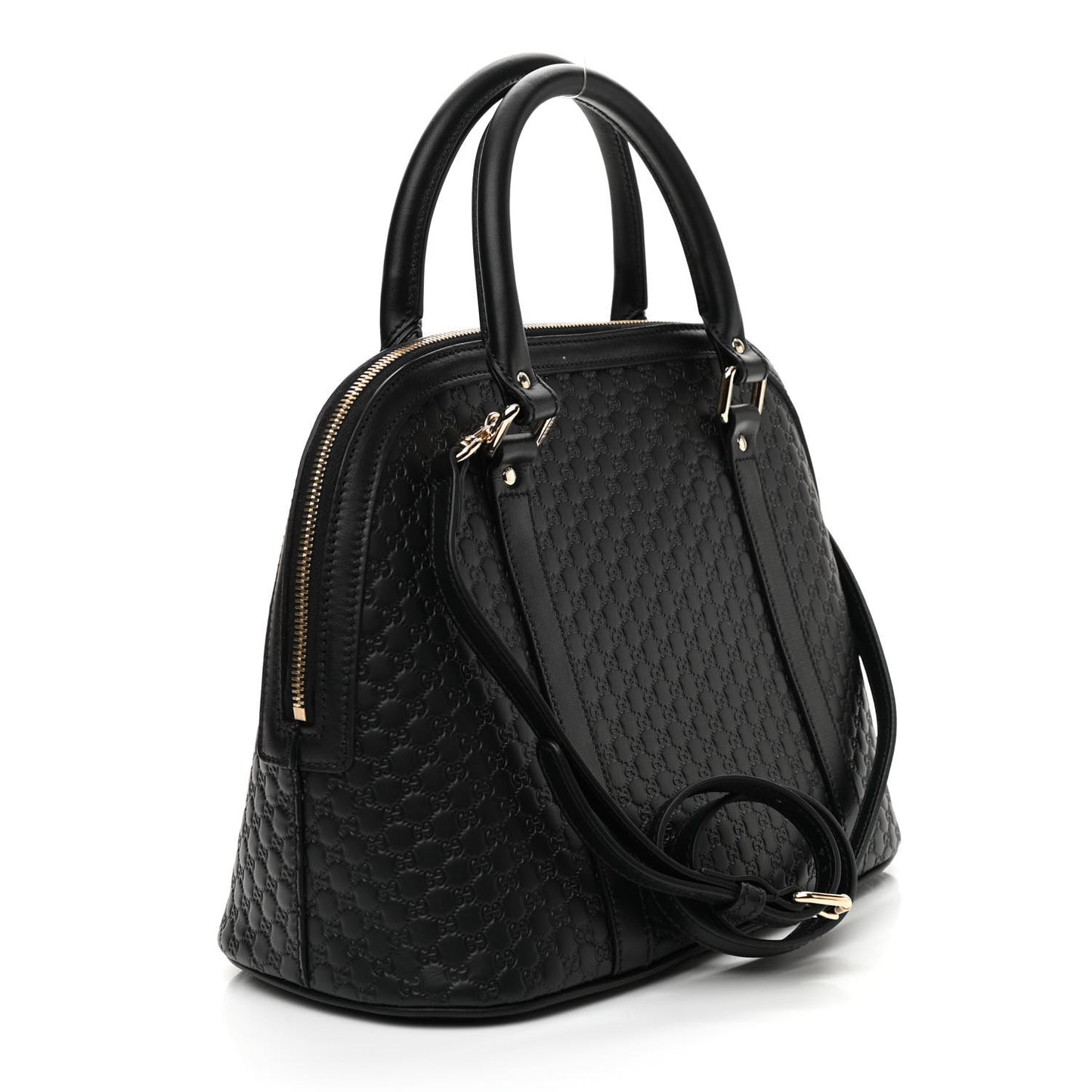 Microguccissima Medium Dome Bag Black