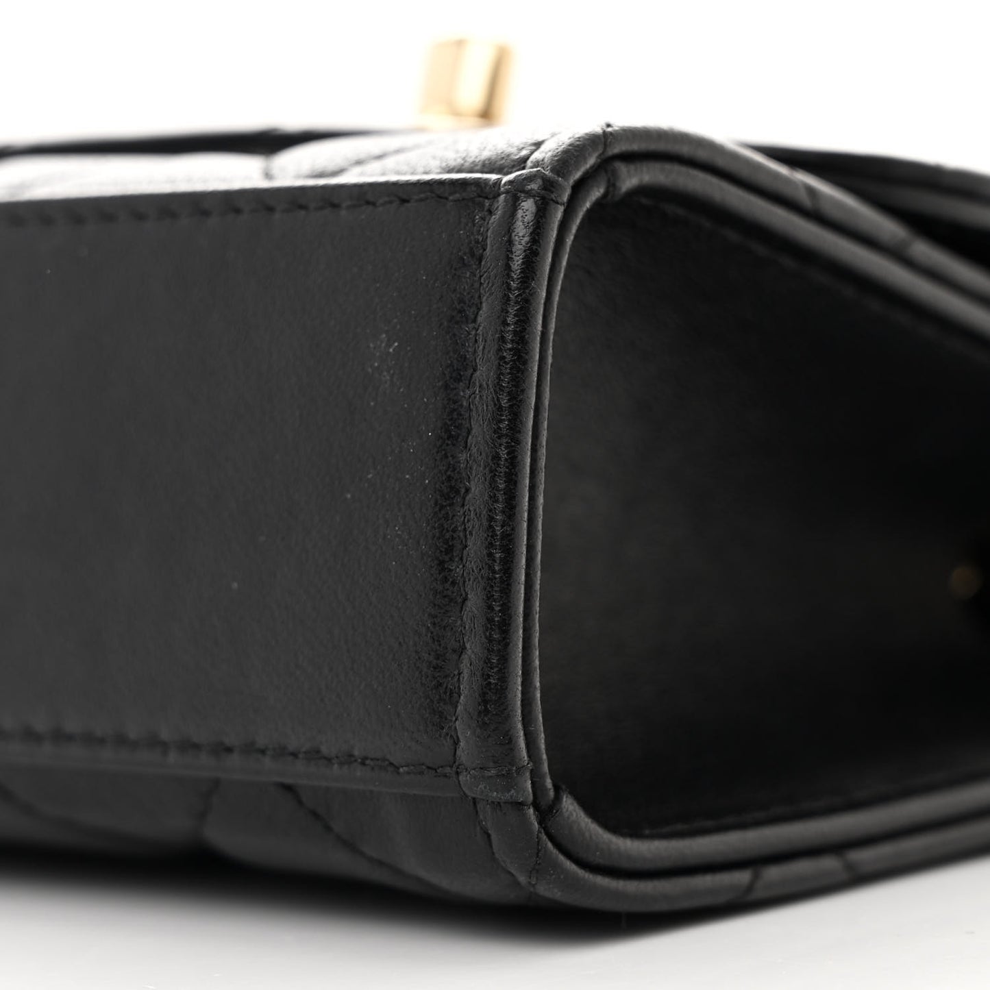 Lambskin Quilted Mini Trendy CC Chain Wallet Black