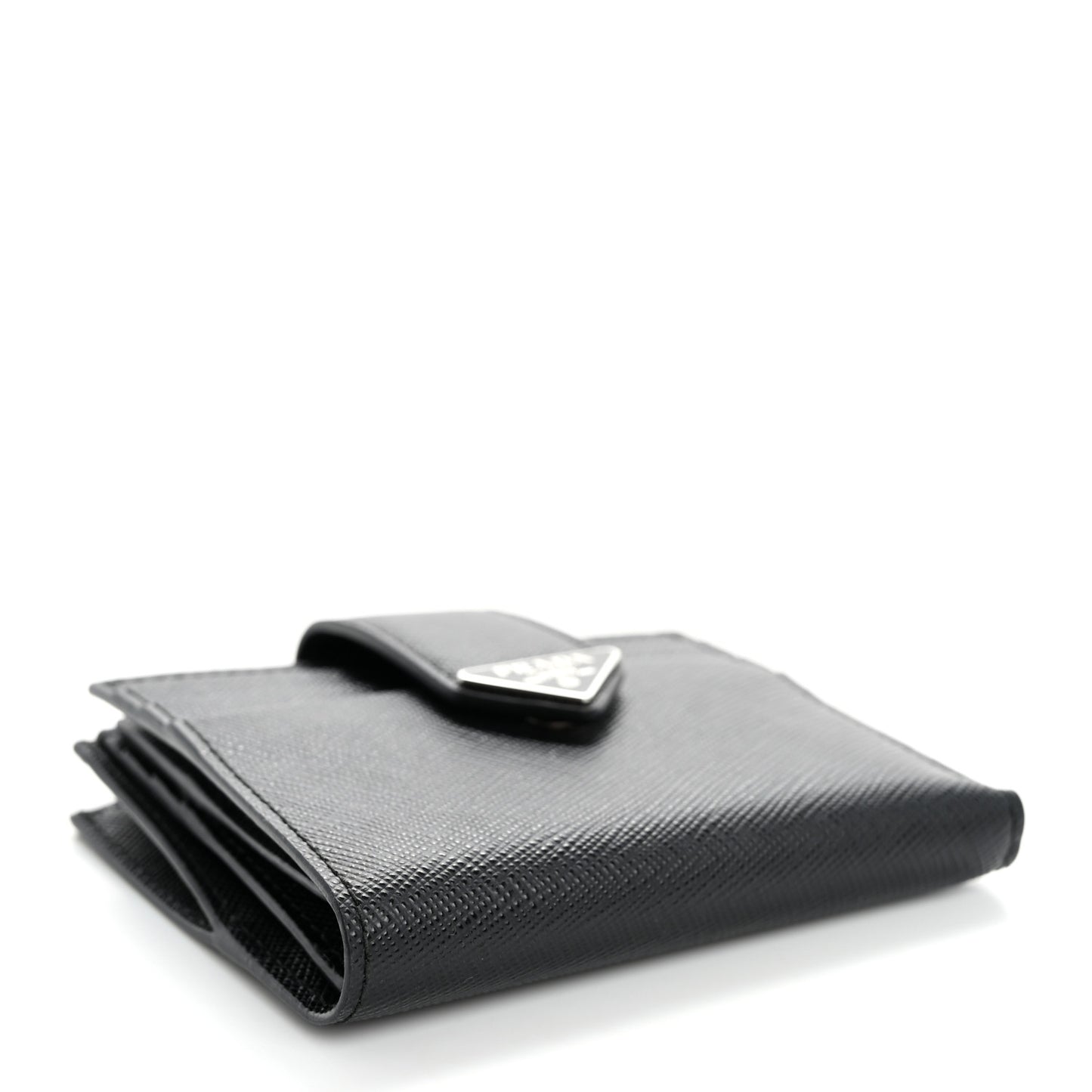 Saffiano Metal Coin Case Card Holder Black