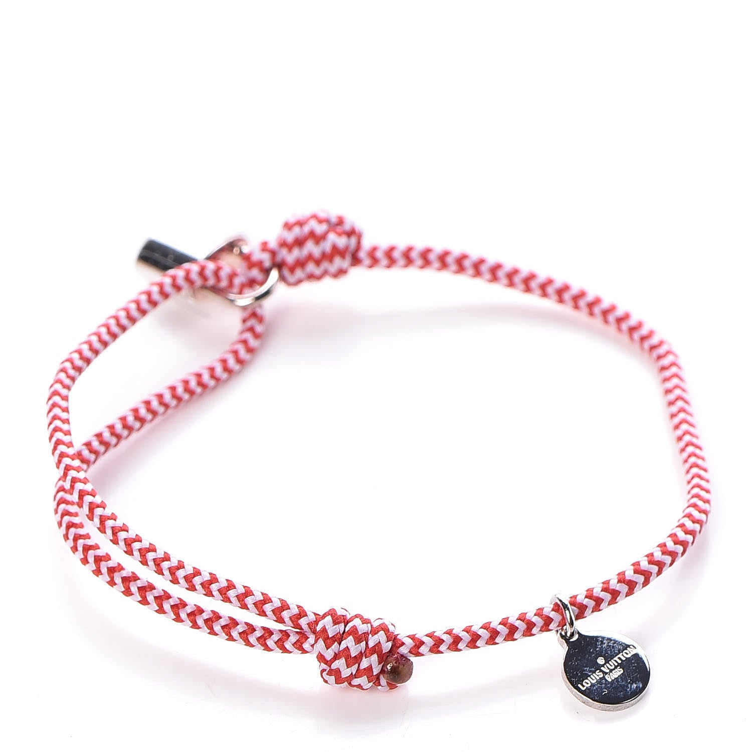 Louis Vuitton X UNICEF Sterling Silver Lockit Bracelet Red White 3 of 6