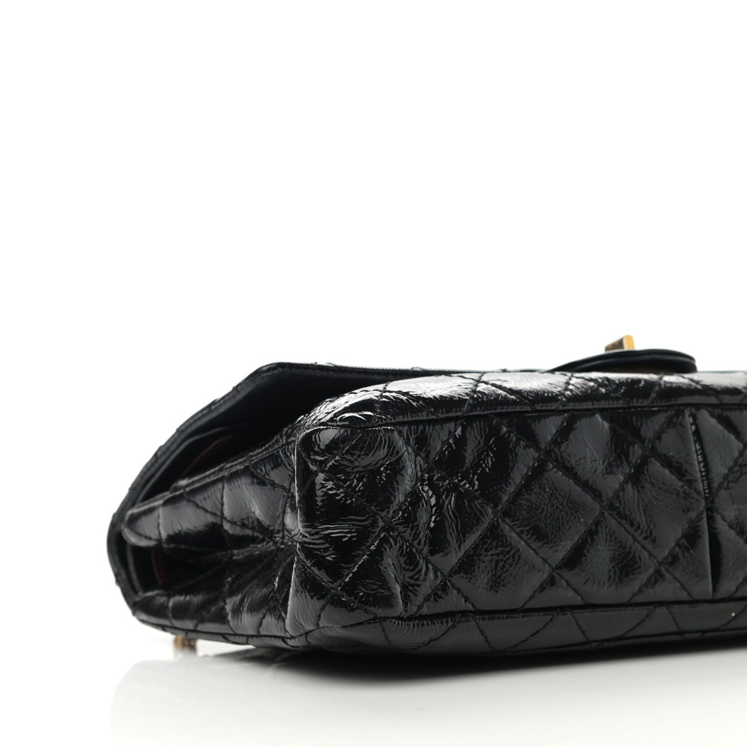 Chanel Distressed Patent Quilted 2.55 Reissue 226 Flap Black 8 of 11