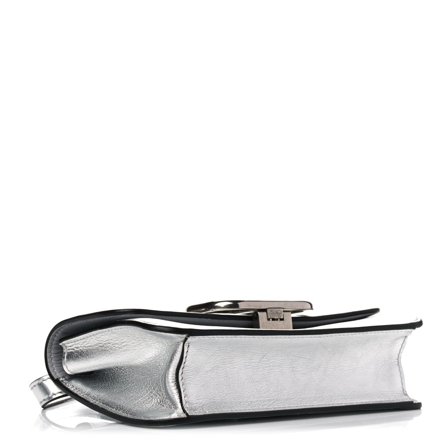 Valentino Garavani Metallic Calfskin VSling Belt Bag Silver 3 of 14