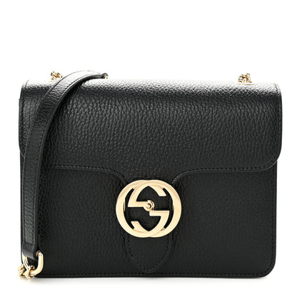 Gucci Dollar Calfskin Small Interlocking G Shoulder Bag Black 1 of 10