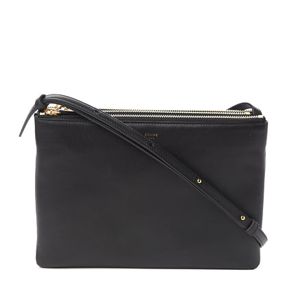 Celine Lambskin Large Trio Crossbody Bag Black 1 of 10