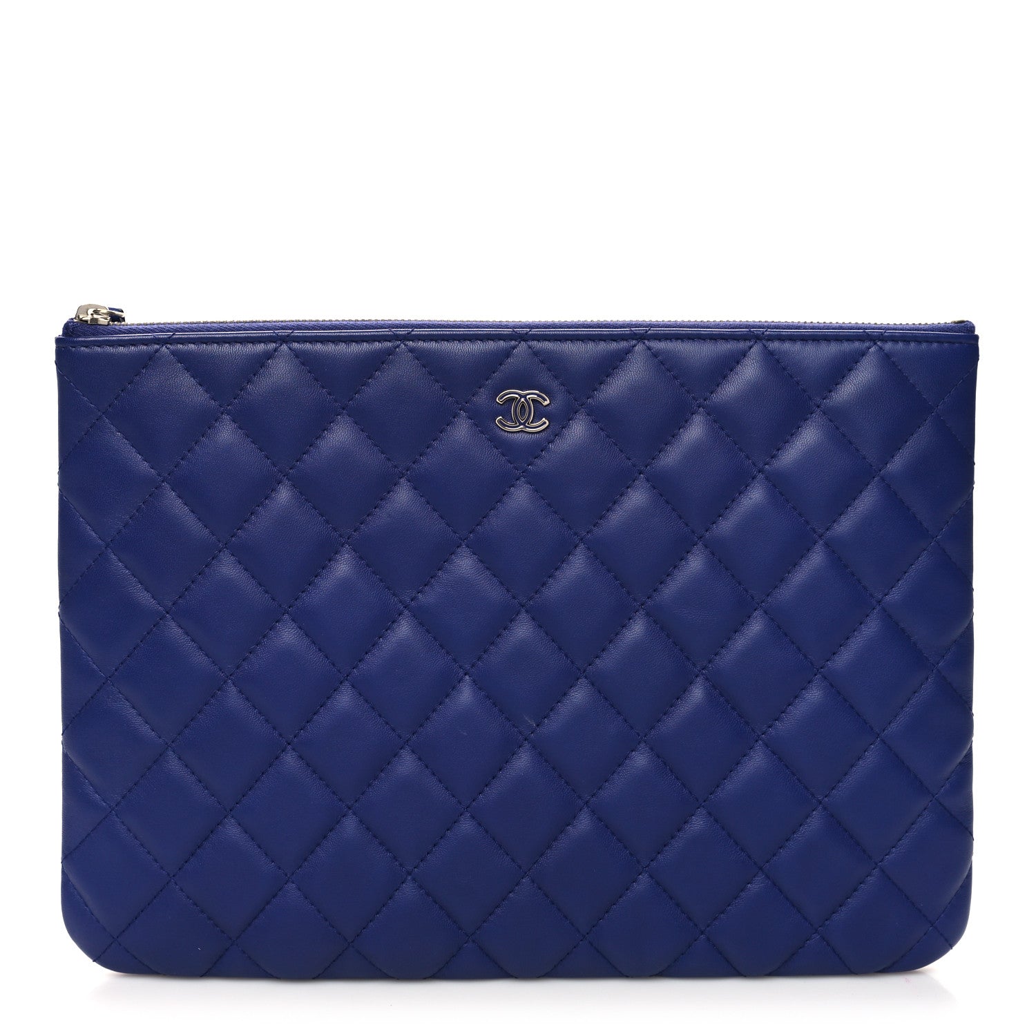 Chanel Lambskin Quilted Medium Cosmetic Case Purple 1 of 8