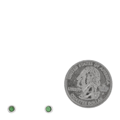 Tiffany Sterling Silver Tsavorite Color By The Yard Earrings 2 of 5