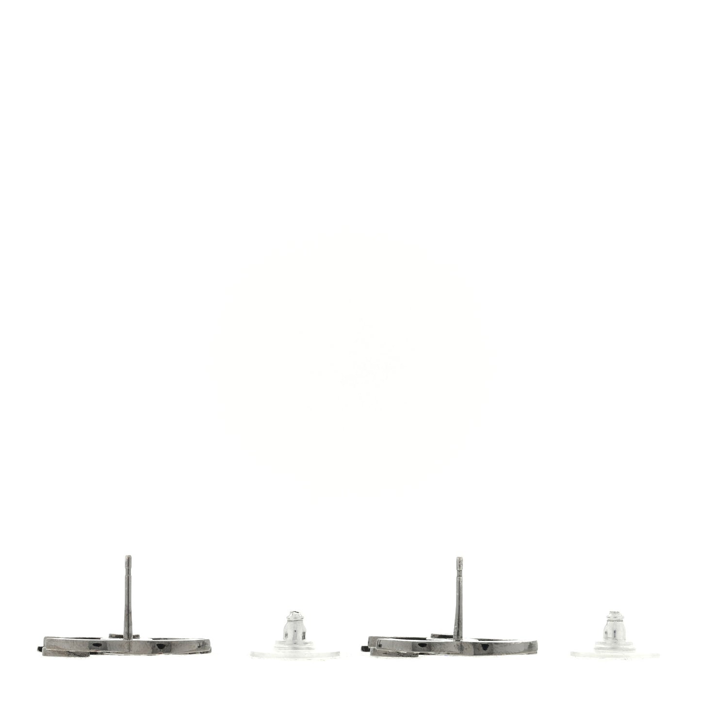 Crystal CC Forever Earrings Ruthenium