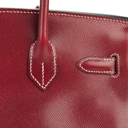 Hermes Veau Lisse Birkin 30 Rouge H 17 of 26