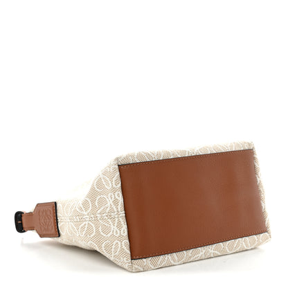 Loewe Jacquard Anagram Calfskin Small Cubi Bag Ecru Tan 4 of 11
