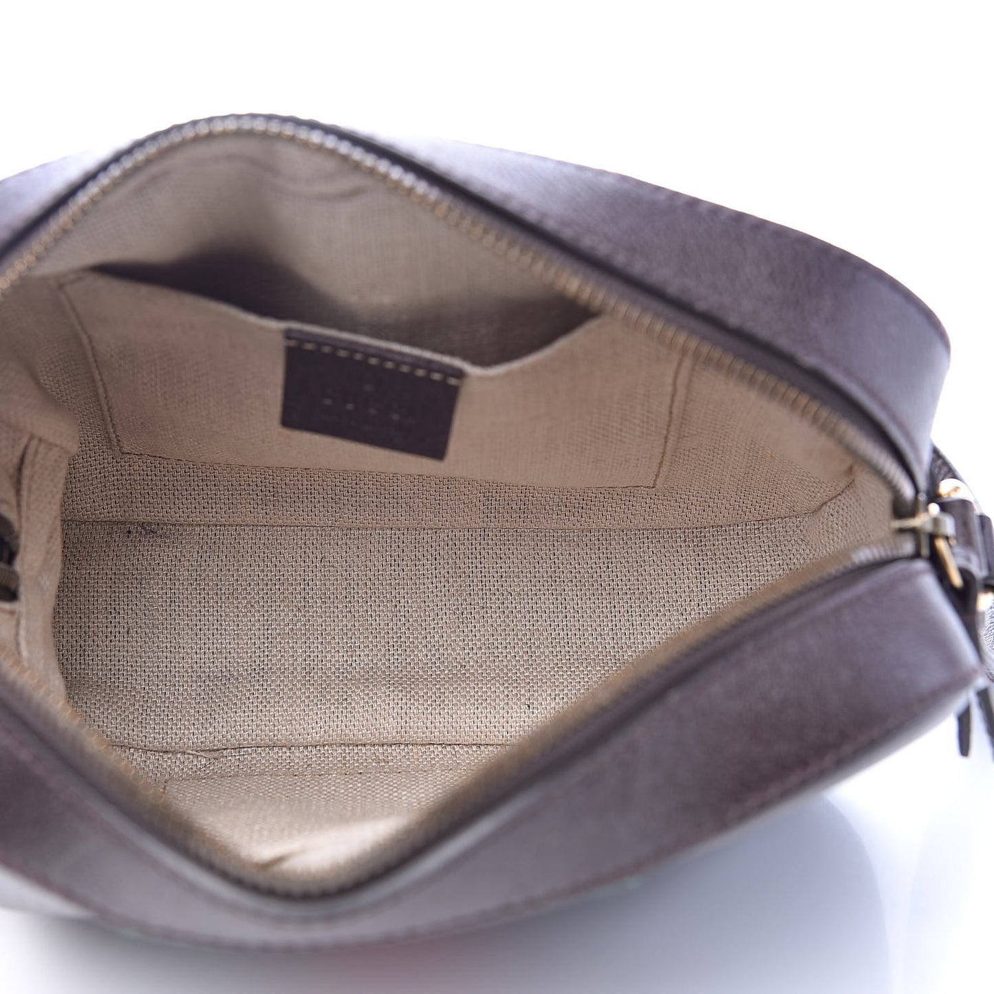 Textured Calfskin Web Small Webby Bee Shoulder Bag Brown Coffee