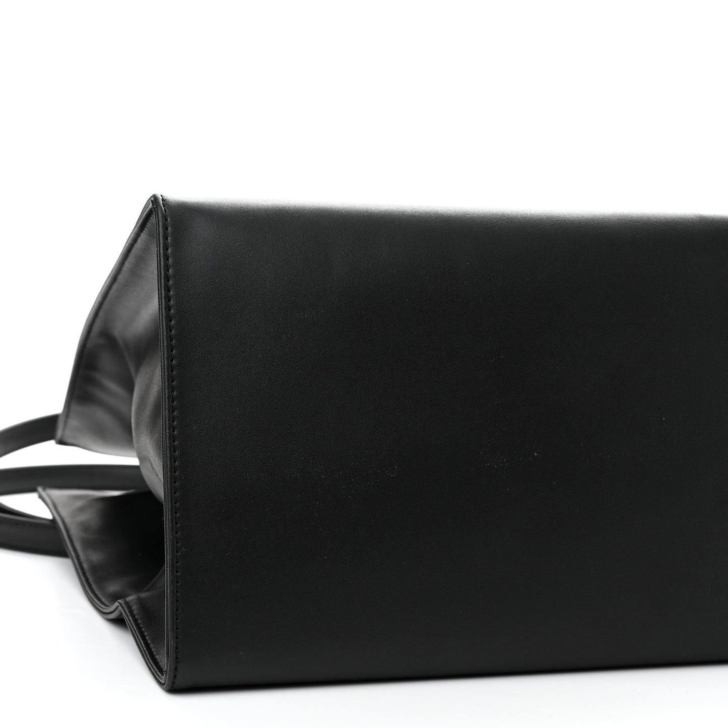 Vegan Leather Large Shopping Bag Black