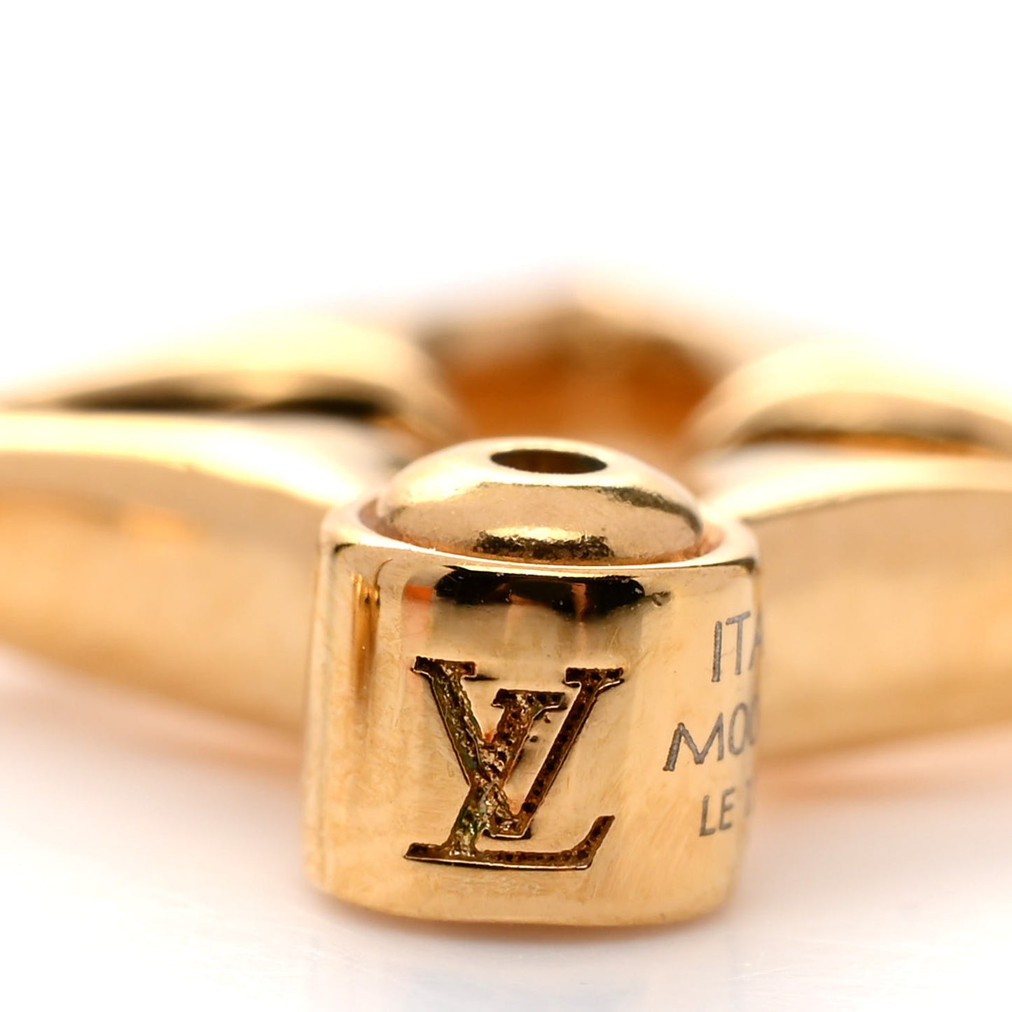 Metal LV Flowergram Earrings Gold