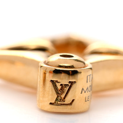 Louis Vuitton Metal LV Flowergram Earrings Gold 4 of 6