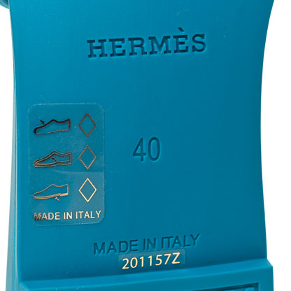 Hermes Rubber Aloha Sandals 40 Bleu Vif 6 of 8