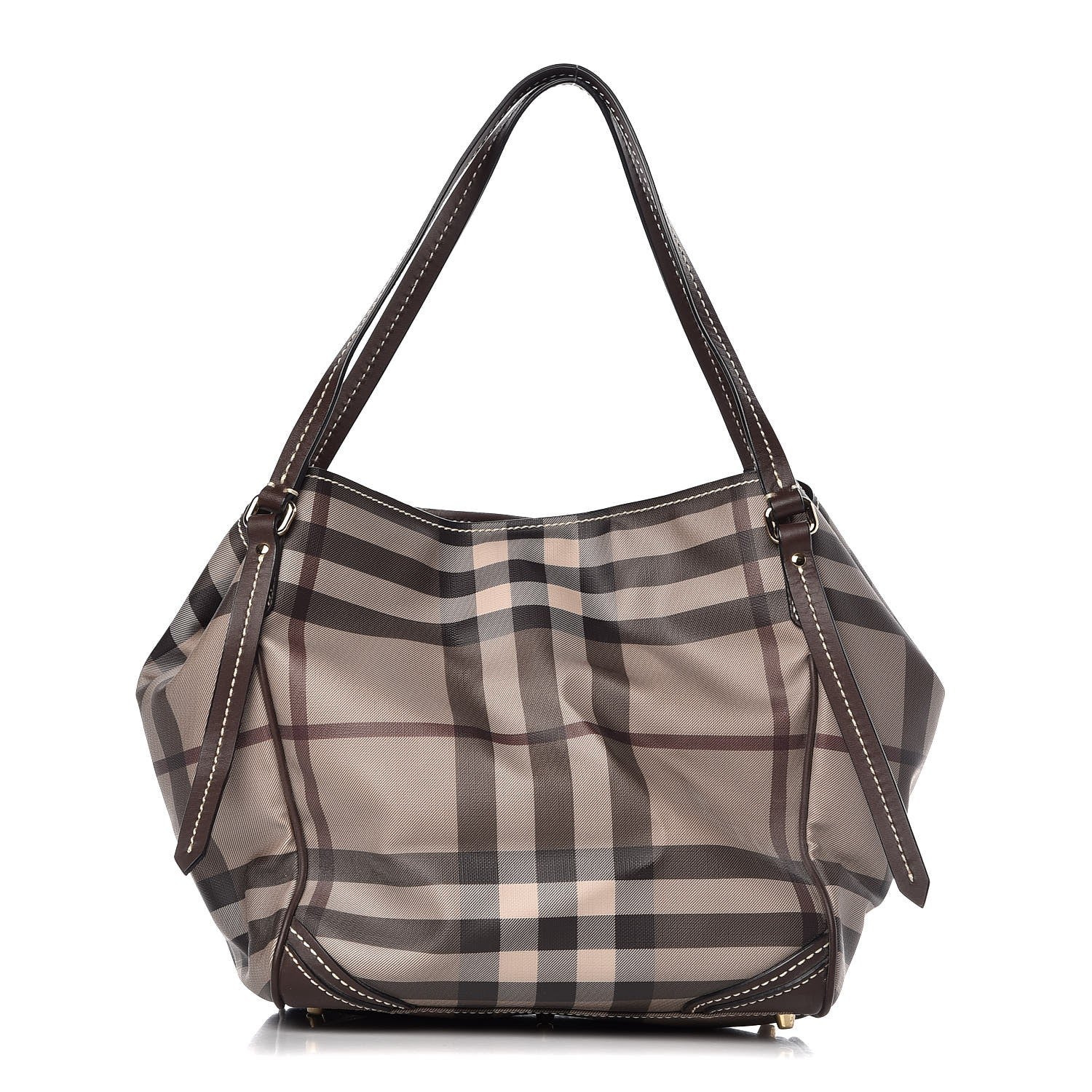 Burberry Smoked Check Small Canterbury Tote Brown 1 of 6