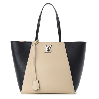 Louis Vuitton Calfskin Lockme Cabas Vanille Black 1 of 9