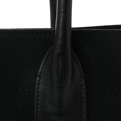 Saint Laurent Linen Calfskin Rive Gauche Tote Black 11 of 11