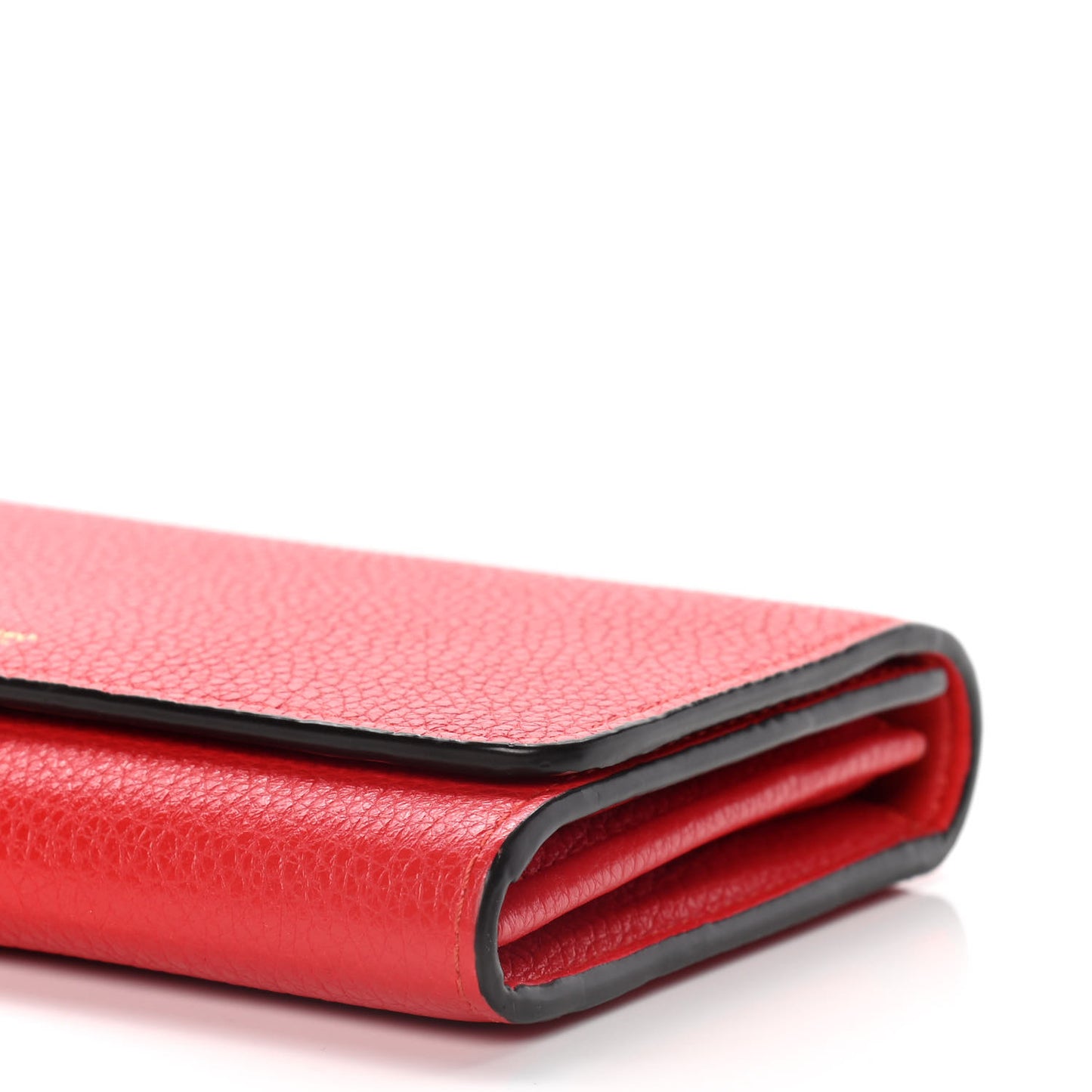 Small Classic Grain Medium Continental French Wallet Red