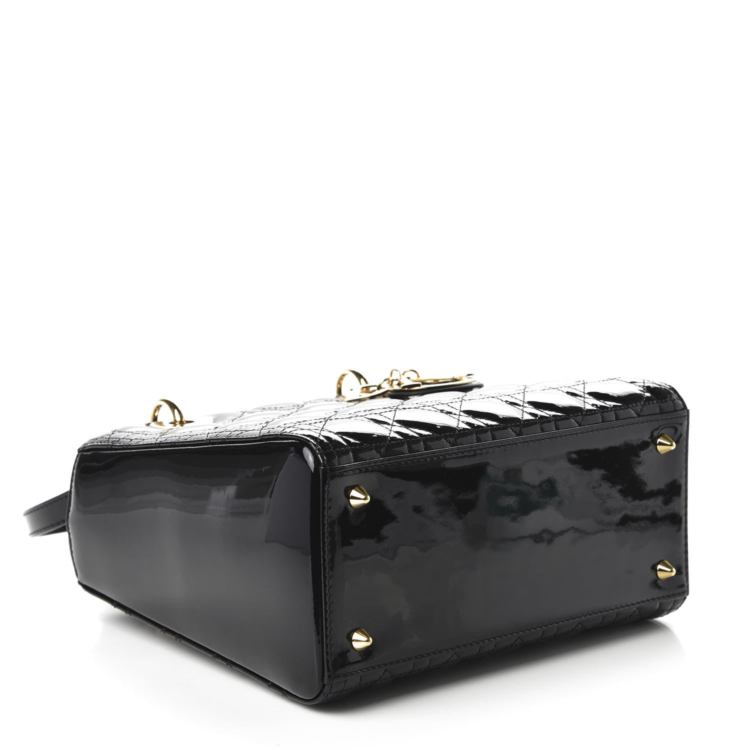 Christian Dior Patent Cannage Medium Lady Dior Black 5 of 11