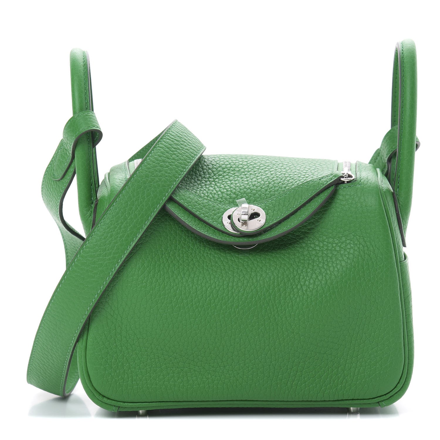 Hermes Taurillon Clemence Mini Lindy 20 Bambou 1 of 11