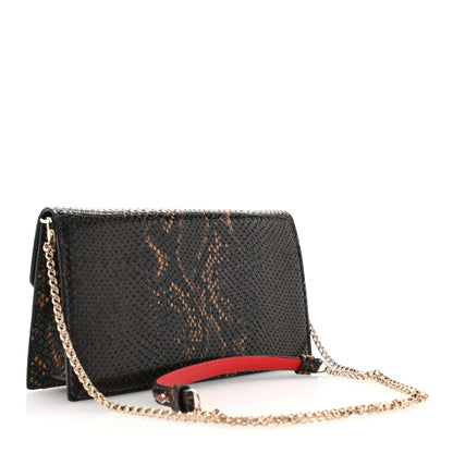 Christian Louboutin Calfskin Amazonia Loubi54 Crossbody Clutch Dark Brown 3 of 10