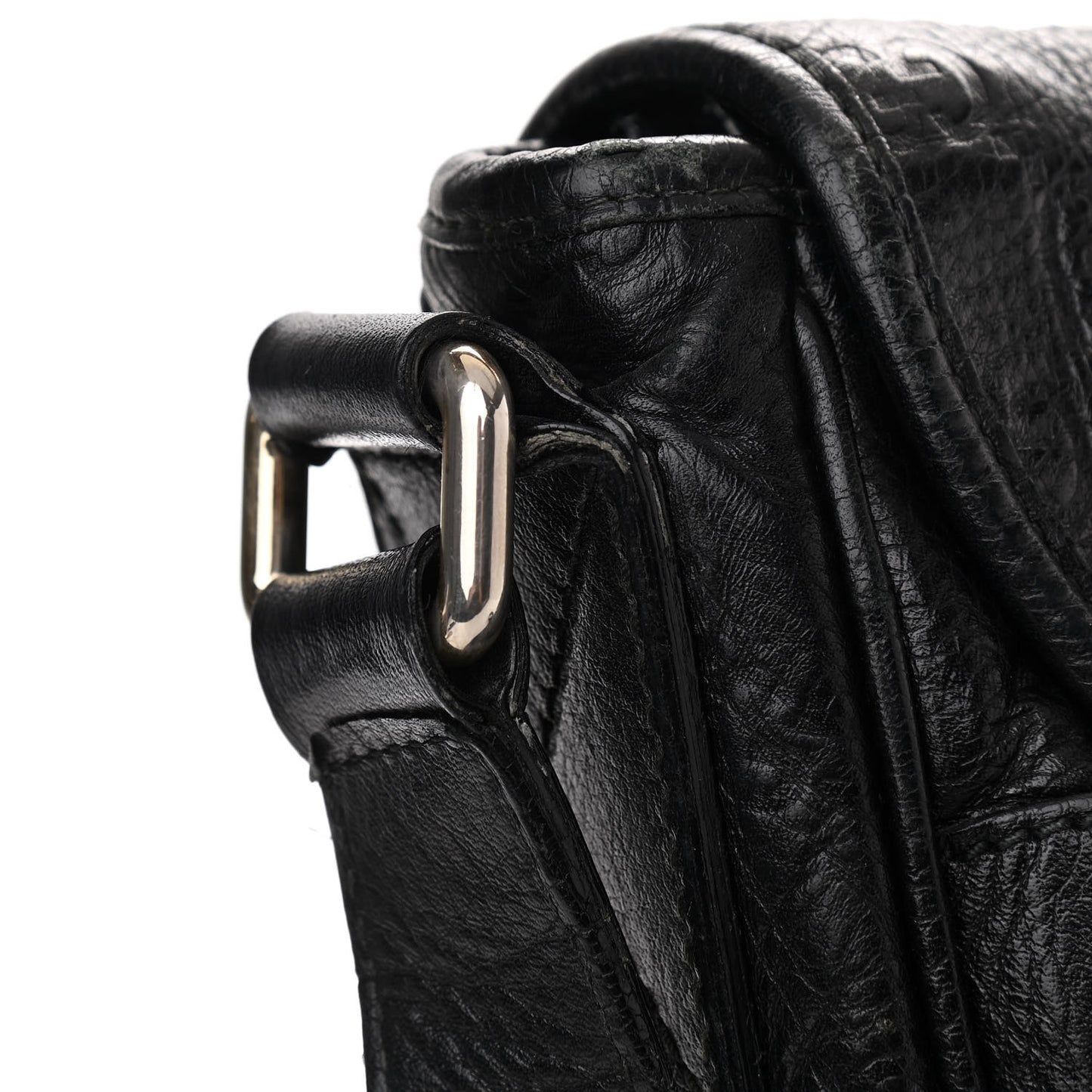 Guccissima Medium Flap Messenger Bag Black