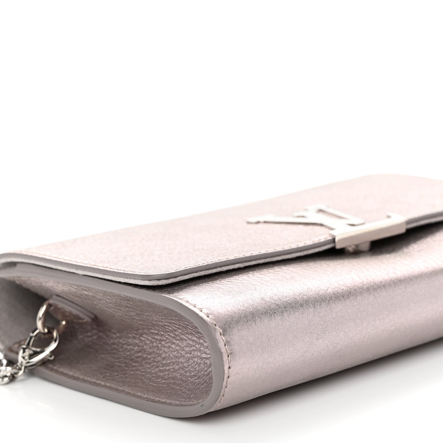 Louis Vuitton Metallic Grained Calfskin Louise Clutch GM NM 9 of 12
