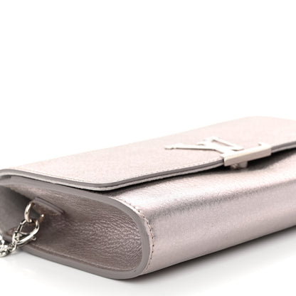 Louis Vuitton Metallic Grained Calfskin Louise Clutch GM NM 9 of 12