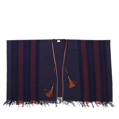 Hermes Merino Wool Cashmere Rocabar Poncho Gris 1 of 4