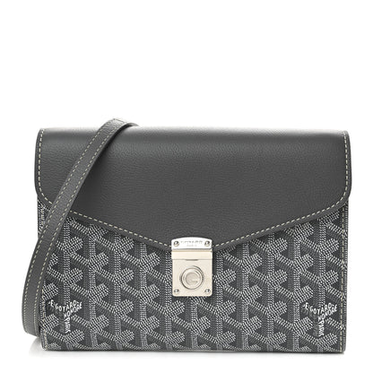 Goyard Goyardine Calfskin Chypre Wallet Pouch Grey 7 of 10