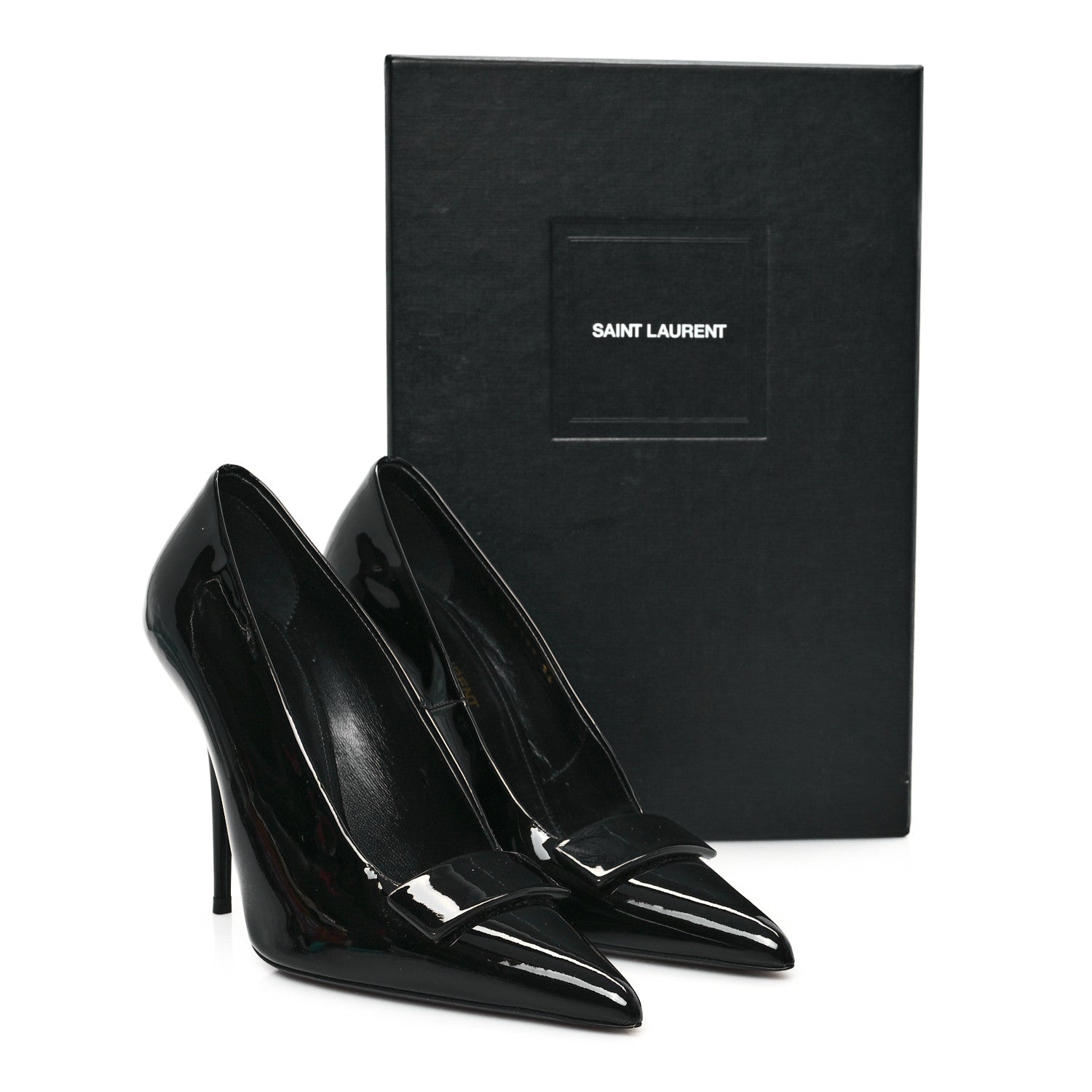 Saint Laurent Patent Calfskin Kayla 110 Pumps 36 Black 10 of 10