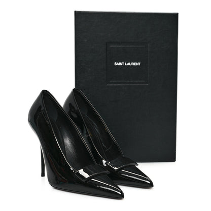 Saint Laurent Patent Calfskin Kayla 110 Pumps 36 Black 10 of 10