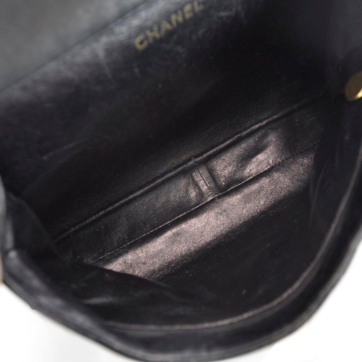Patent Jumbo Single Flap Black