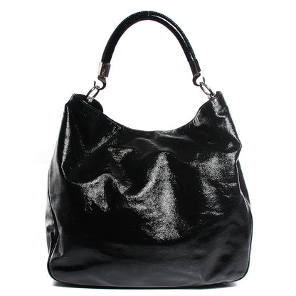 Saint Laurent Textured Patent Large Roady Hobo Black 1 of 7