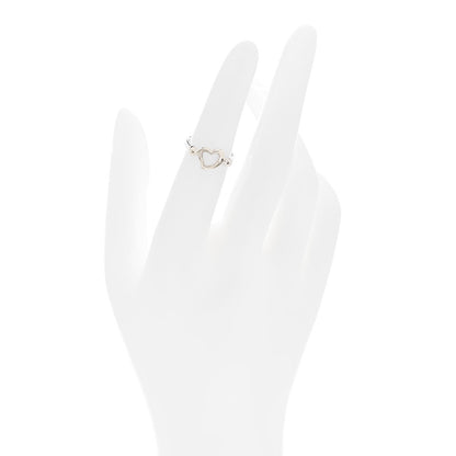Tiffany Sterling Silver Elsa Peretti Open Heart Ring 50 5.5 2 of 6
