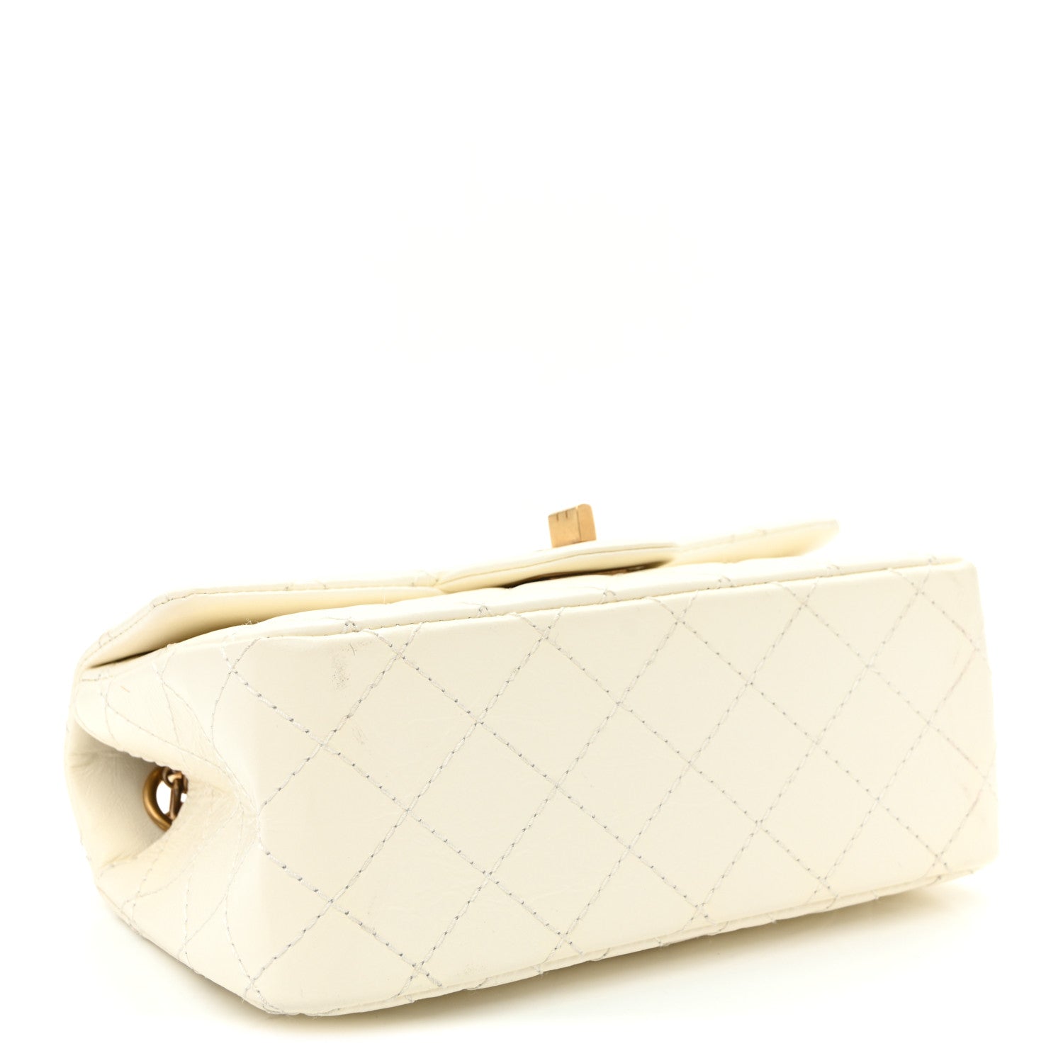 Chanel Aged Calfskin Quilted 2.55 Reissue Mini Flap White White 4 of 10
