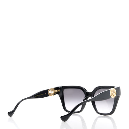 Gucci Acetate Square Frame Chain Sunglasses GG1023S Black 4 of 9