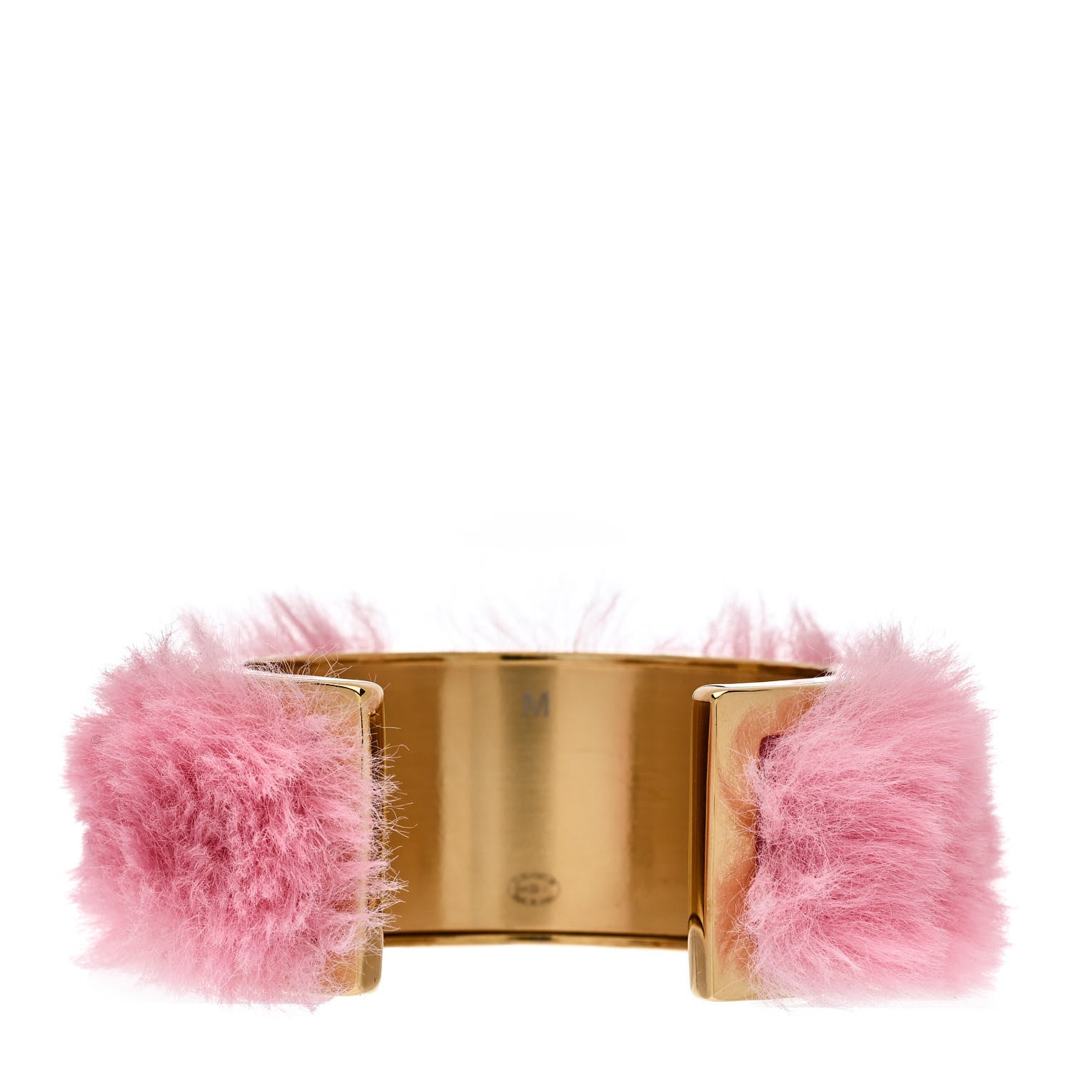 Chanel Fur CC Cuff Bracelet M Pink 3 of 4
