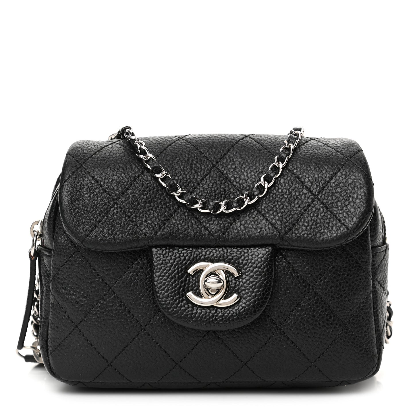 Caviar Quilted New Mini Flap Black