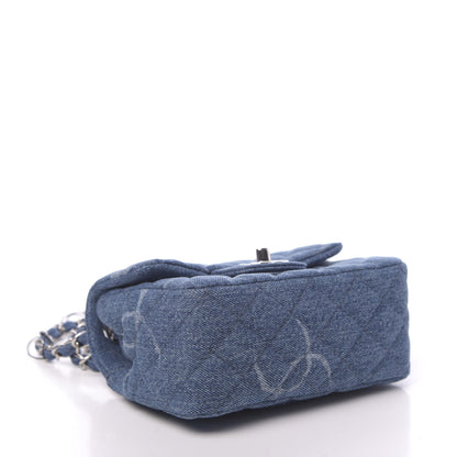 Chanel Denim CC Quilted Mini Square Flap Blue 4 of 11