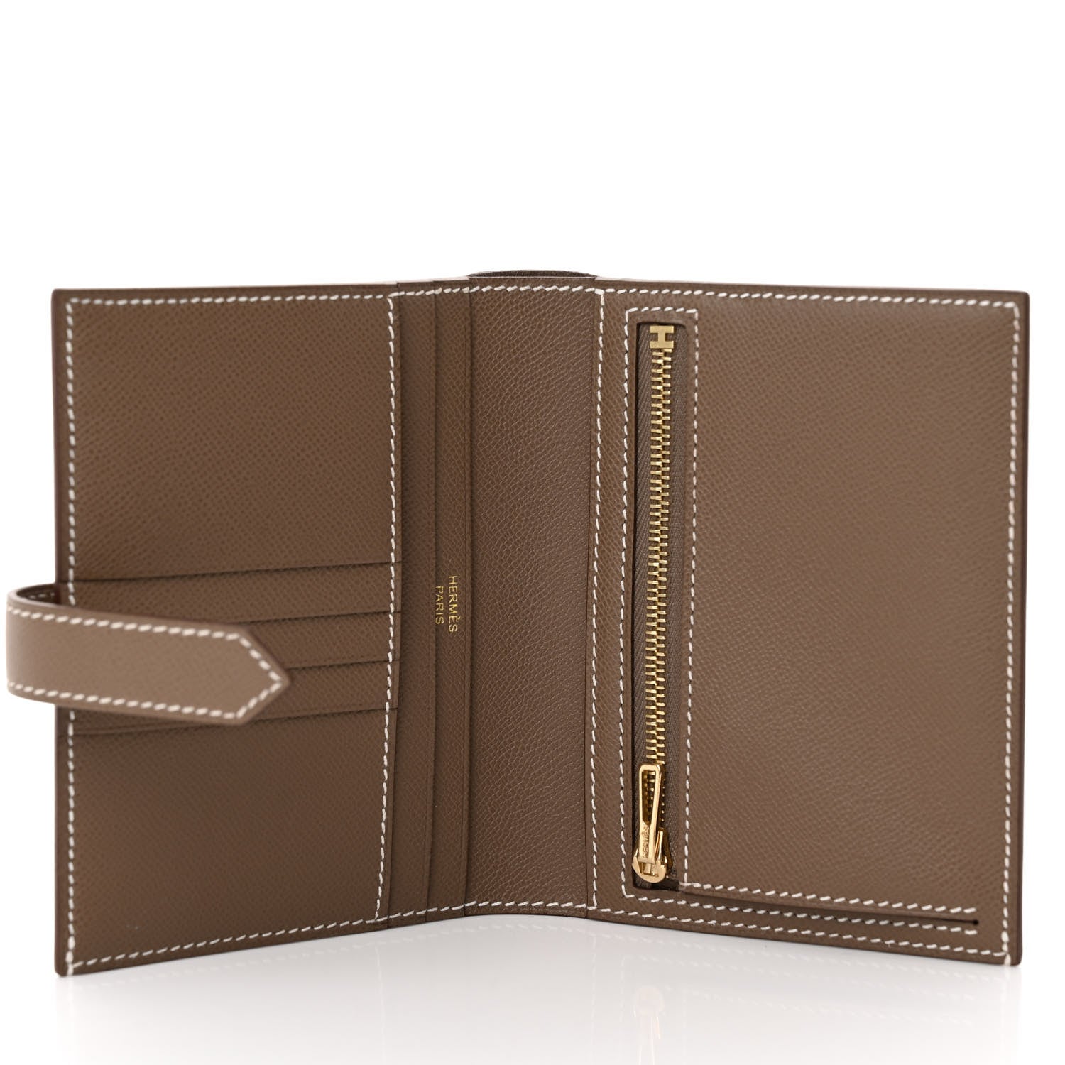 Hermes Epsom Bearn Compact Wallet Etoupe 5 of 8
